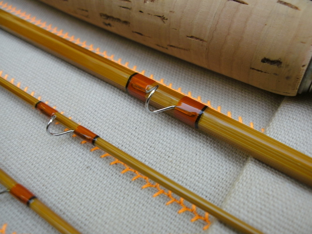 Vintage Gudebrod Silk Thread Burnt Orange #221 Bamboo Fly Rods 50 Yds Size 00 