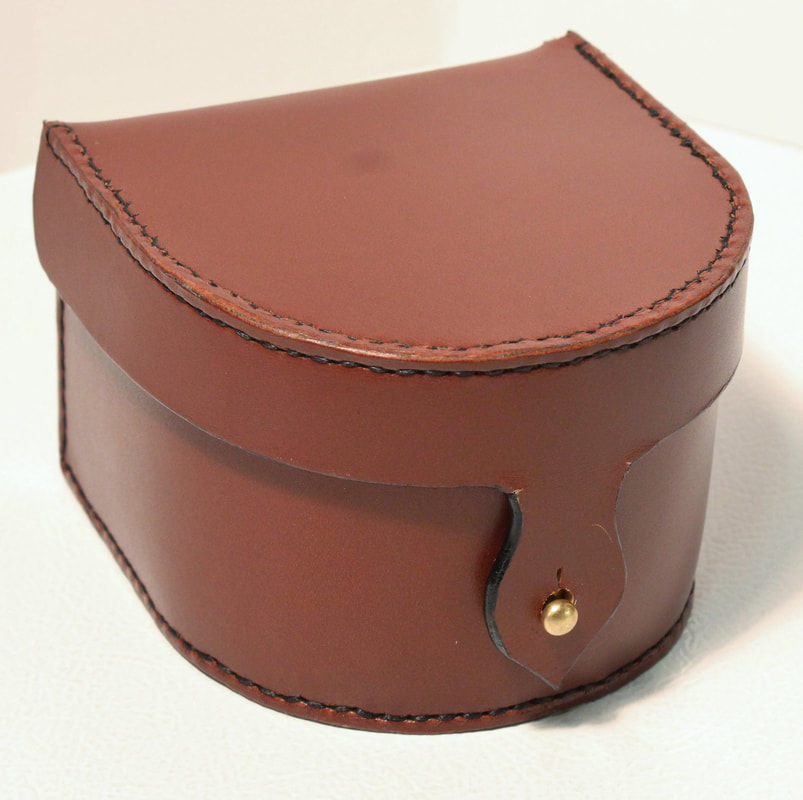 Making Leather Fly Reel Case. Handmade Leather Case. Handmade Leather Case.  Leather Case DIY. 