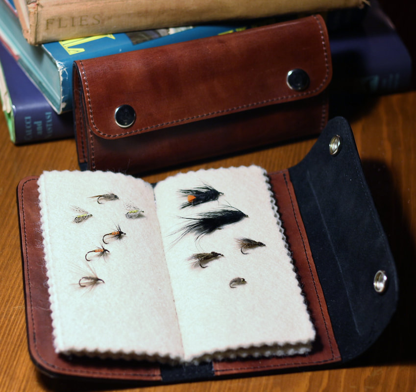 Hand Stitched Leather Fishing Accessories - Custom Fly Fishing Rods by  Chris Lantzy, Custom Rod Maker